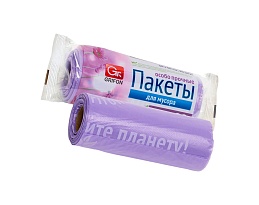 Мешки для мусора 35 л, ароматизированные, сиреневые, в рулоне 20 шт., ПНД, 12 мкм, 560х530 мм, GRIFON Полевые Цветы, 100-034 в Калининграде Мешки для мусора 35 л, ароматизированные, сиреневые, в рулоне 20 шт., ПНД, 12 мкм, 560х530 мм, GRIFON Полевые Цветы, 100-034 в Калининграде