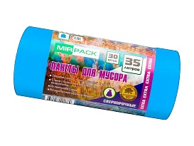 Мешки для мусора 35 л, ароматизированные, синие, в рулоне 30 шт., ПНД, 12 мкм, 640х500 мм, EXTRA, 3530661 в Калининграде