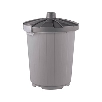 Мусорный бак с крышкой на колесах 105 л серый 105 серый в Калининграде