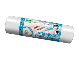 Мешки для мусора 360 л, белые, в рулоне 10 шт., ПВД 65 мкм, 1400х1000 мм, PREMIUM+, 3601015302 в Калининграде