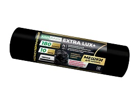 Мешки для мусора 180 л, черные, в рулоне 10 шт., ПВД, 60 мкм, 1100х930 мм, EXTRA LUX+, 1801098 в Калининграде Мешки для мусора 180 л, черные, в рулоне 10 шт., ПВД, 60 мкм, 1100х930 мм, EXTRA LUX+, 1801098 в Калининграде