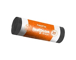 Мешки для мусора 20 л, черные, в рулоне 25 шт., ПНД, 6 мкм, 420х450 мм, SIBIRSKAYA, 101-001 S в Калининграде