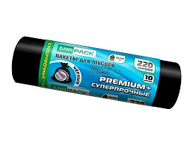 Мешки для мусора 220 л, черные, в рулоне 10 шт., ПВД, 45 мкм, 1250х930 мм, PREMIUM+, 2201068 в Калининграде Мешки для мусора 220 л, черные, в рулоне 10 шт., ПВД, 45 мкм, 1250х930 мм, PREMIUM+, 2201068 в Калининграде
