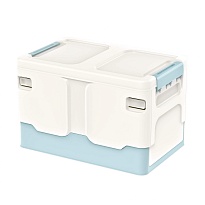 Ящик пластиковый складной белый, дно голубое, 370х240х240 мм в Калининграде Ящик пластиковый складной белый, дно голубое, 370х240х240 мм в Калининграде