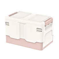 Ящик пластиковый складной белый, дно розовое, 370х240х240 мм в Калининграде Ящик пластиковый складной белый, дно розовое, 370х240х240 мм в Калининграде