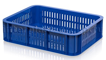 Ящик (лоток) кондитерский перфорированный синий в Калининграде Ящик (лоток) кондитерский перфорированный синий в Калининграде