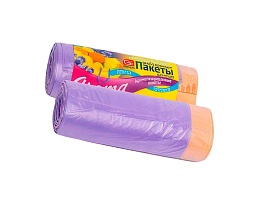 Мешки для мусора 35 л, ароматизированные, Лаванда, сиреневые, в рулоне 10 шт., ПНД, 12 мкм, 560х530 мм, GRIFON Aroma, 101-080 La в Калининграде