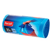 Мешки для мусора 35 л, с ушками, синие, в рулоне 30 шт., ПНД, 10,5 мкм, 640х500 мм, PACLAN Multitop, 600819 в Калининграде