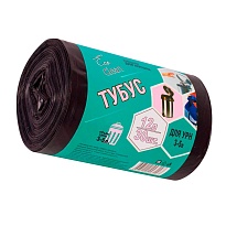 Мешки для мусора 12 л, черные, в рулоне 30 шт., ПНД, 6 мкм, 550х320 мм, Концепция Быта Tubus, 604936 в Калининграде