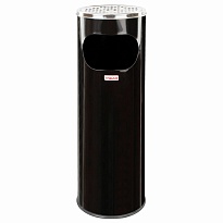 Урна с пепельницей 18 литров, нержавеющая сталь, черная, LAIMA PROFESSIONAL в Калининграде