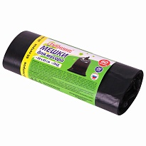 ММешки для мусора 60 л, черные, в рулоне 20 шт., ПНД, 8 мкм, 650х580 мм, Любаша, 608092 в Калининграде ММешки для мусора 60 л, черные, в рулоне 20 шт., ПНД, 8 мкм, 650х580 мм, Любаша, 608092 в Калининграде