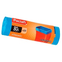 Мешки для мусора 80 л, синие, в рулоне 20 шт., ПНД, 12 мкм, 900х700 мм, PACLAN Classic, 606335 в Калининграде