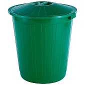 Мусорный бак с крышкой 70 л зеленый