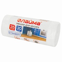 Мешки для мусора 35 л, белые, в рулоне 30 шт., ПНД, 6 мкм, 550х480 мм, LAIMA, 605538 в Калининграде Мешки для мусора 35 л, белые, в рулоне 30 шт., ПНД, 6 мкм, 550х480 мм, LAIMA, 605538 в Калининграде