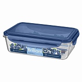 Контейнер для продуктов герметичный Brilliant прямоугольный 1 л (синий)